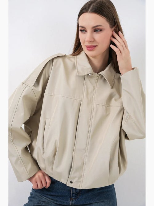 Bomber in gabardine con chiusura a zip bdart - Kiabi Bomber in gabardine con chiusura a zip bdart - Kiabi
