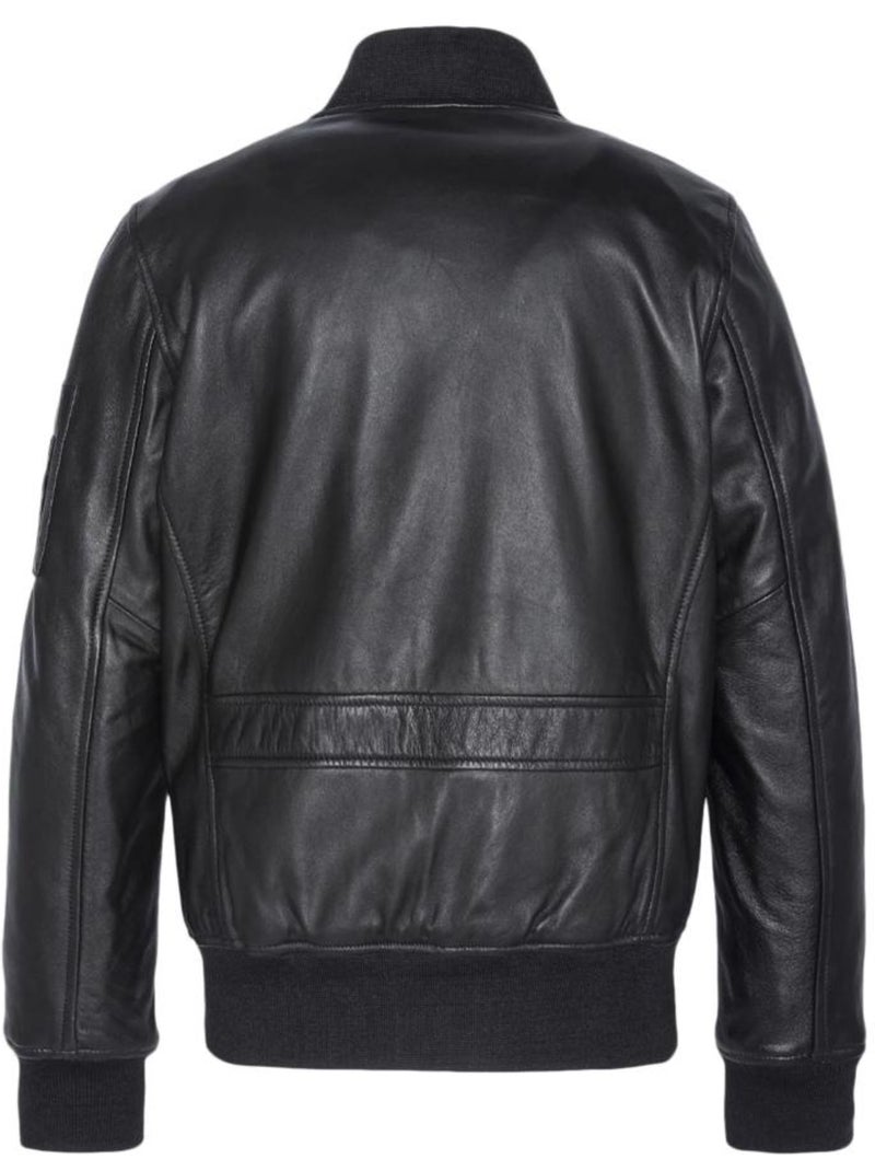 Bomber Schott in Pelle da Uomo Nero - Kiabi