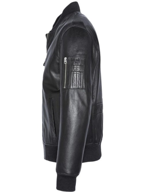 Bomber Schott in Pelle da Uomo - Kiabi