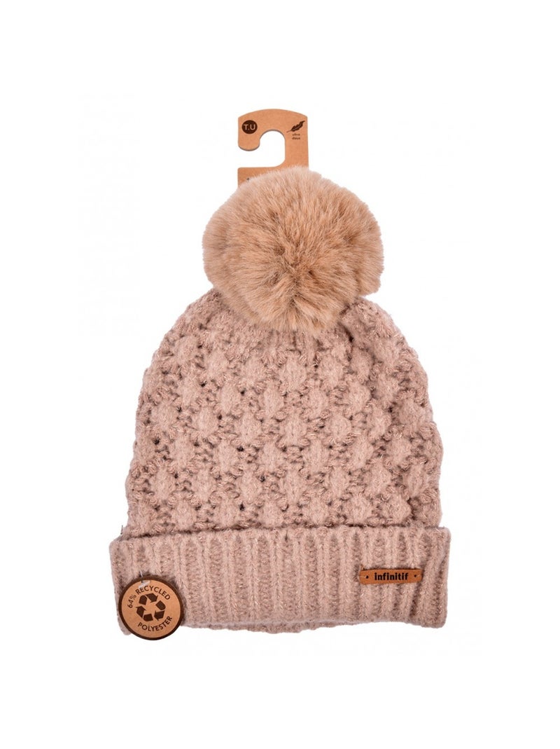 Bonnet Pompon INFINITF Donna Tortora - Kiabi