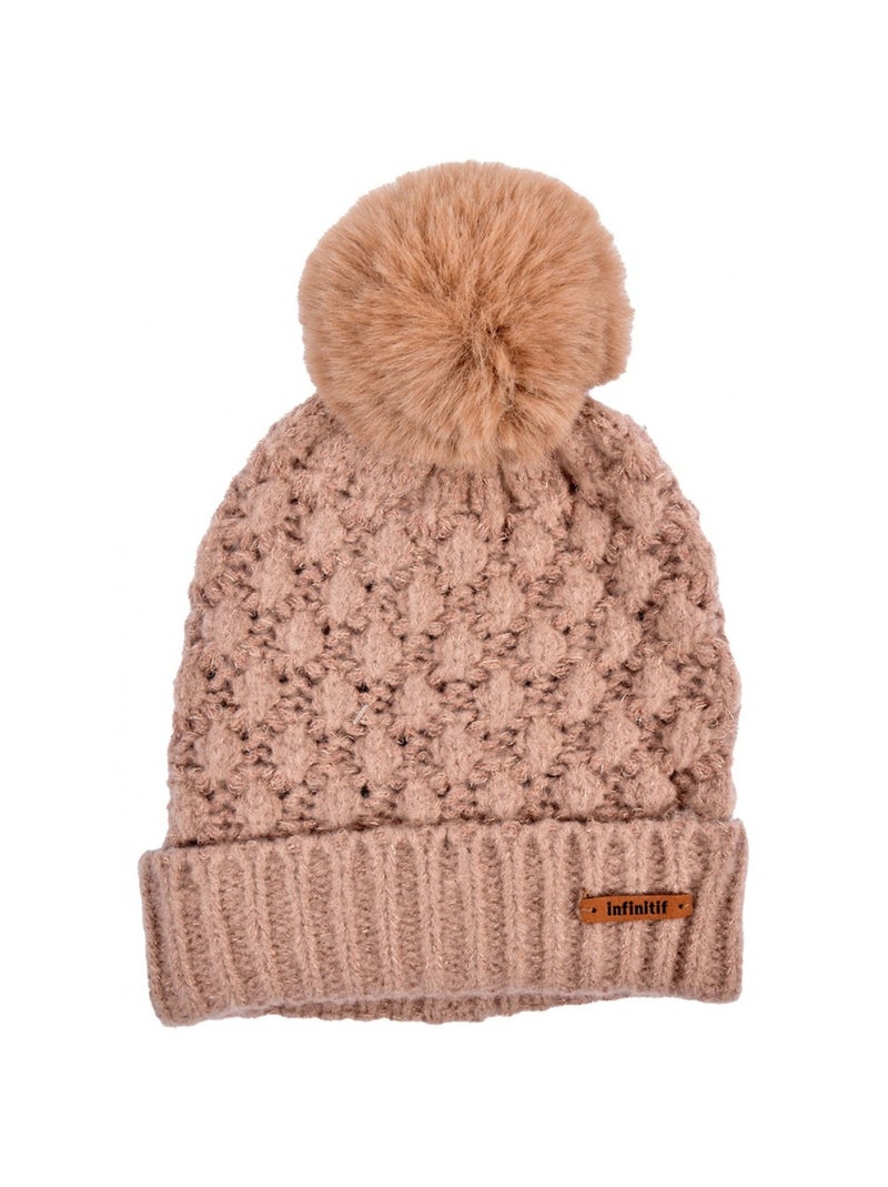 Bonnet Pompon INFINITF Donna Tortora - Kiabi