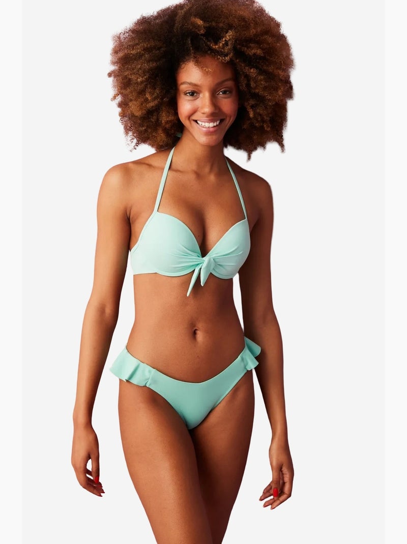 Bonnie slip bikini con dettaglio volant penti Verde menta - Kiabi