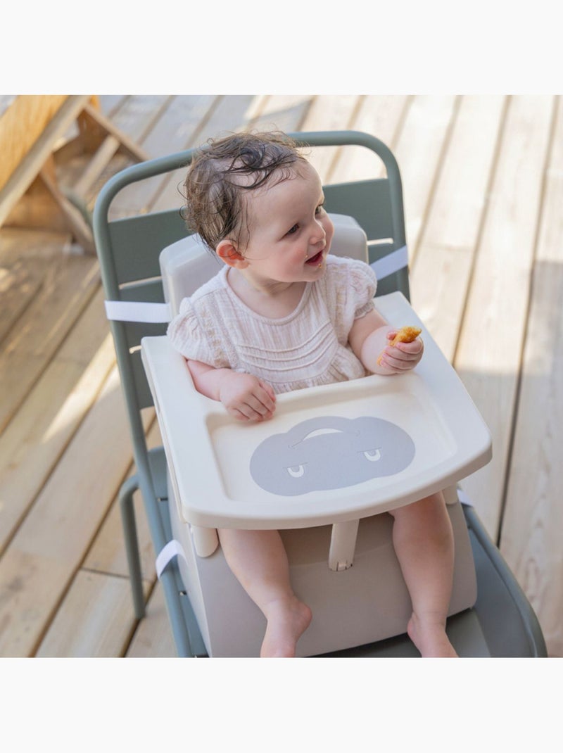 Booster 2 in 1 evolutivo per sedia Thermobaby con vassoio antiscivolo Grigio - Kiabi