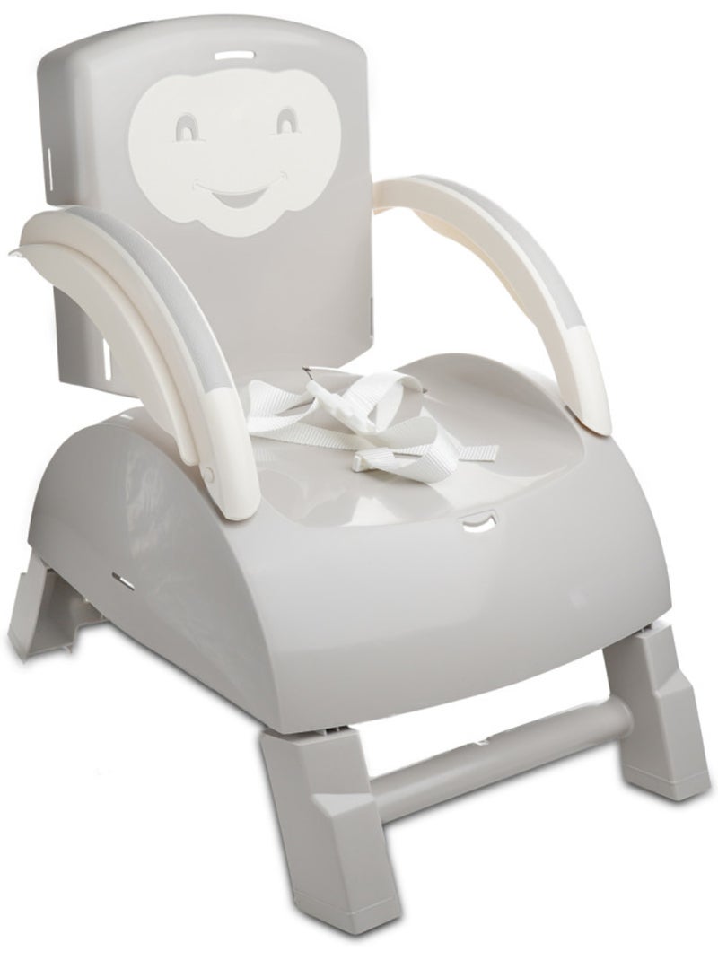 Booster 2 in 1 evolutivo per sedia Thermobaby con vassoio antiscivolo Grigio - Kiabi