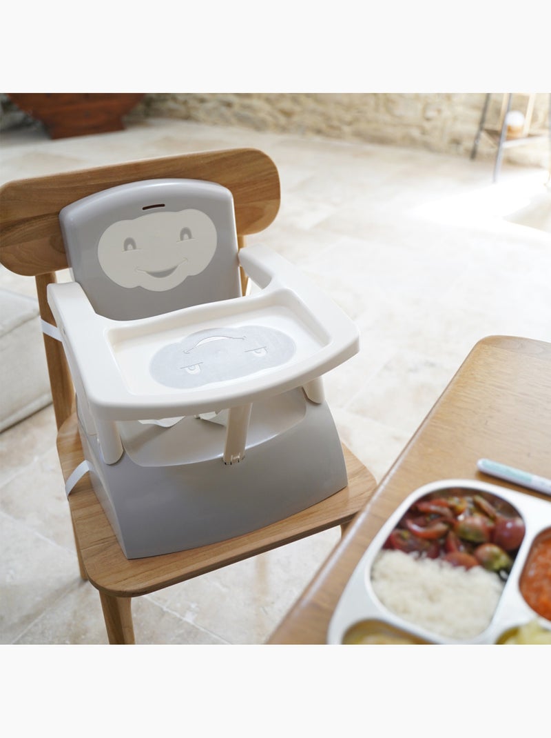 Booster 2 in 1 evolutivo per sedia Thermobaby con vassoio antiscivolo Grigio - Kiabi