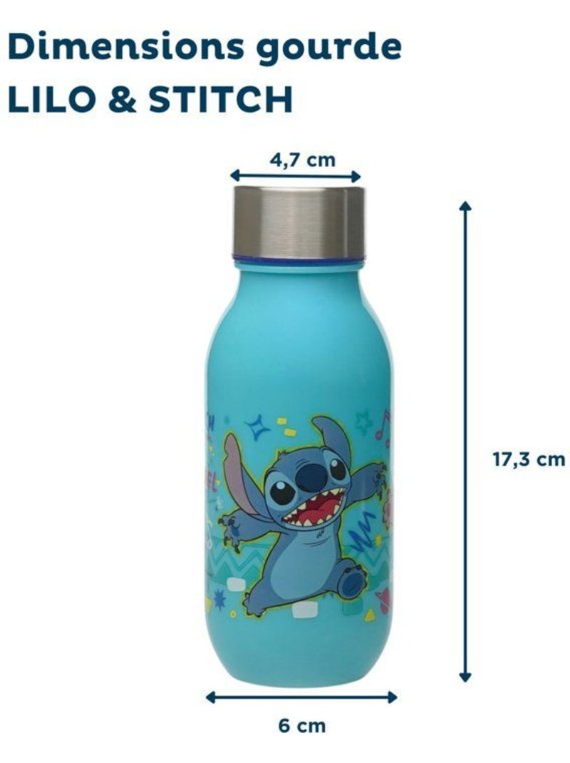 Borraccia 430 ml Disney Lilo & Stitch con tappo a vite Blu - Kiabi