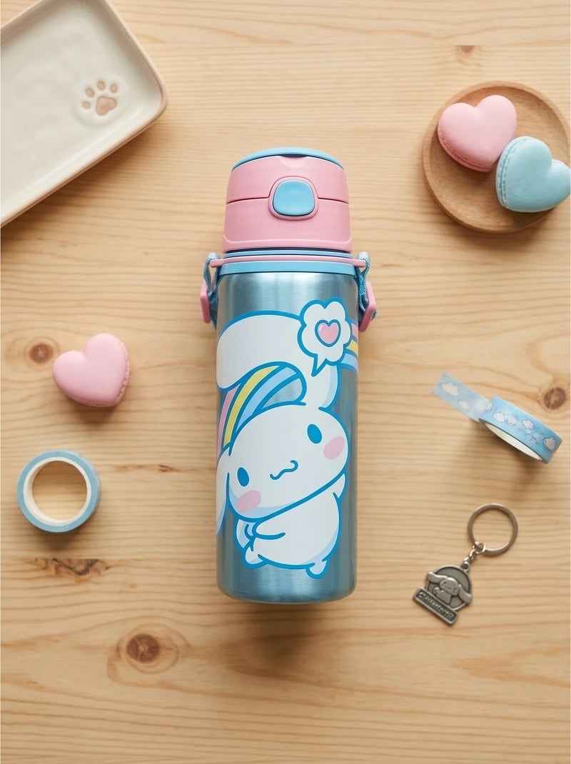 Borraccia alluminio 600ml con maniglia hello kitty cinnamoroll sanrio Rosa - Kiabi