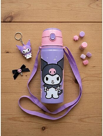 Borraccia bambino 600 ml con maniglia kuromi sanrio