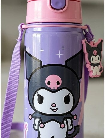 Borraccia bambino 600 ml con maniglia kuromi sanrio