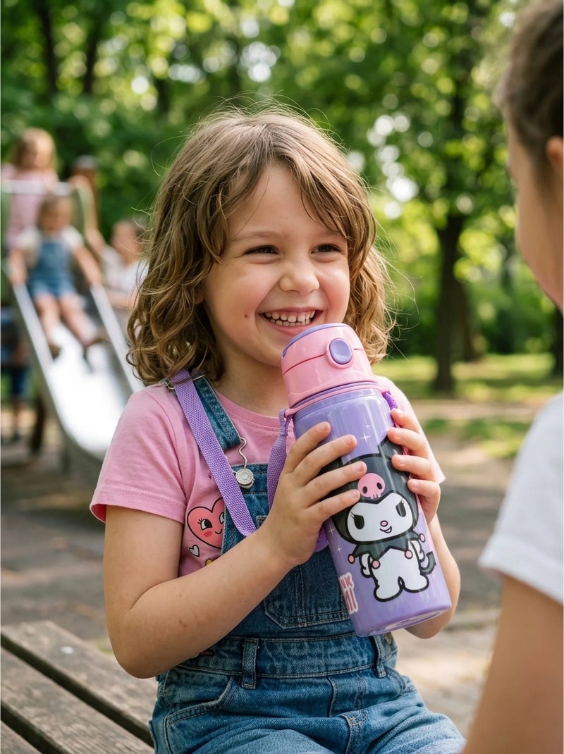 Borraccia bambino 600 ml con maniglia kuromi sanrio Nero - Kiabi