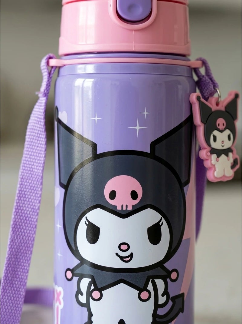 Borraccia bambino 600 ml con maniglia kuromi sanrio Nero - Kiabi