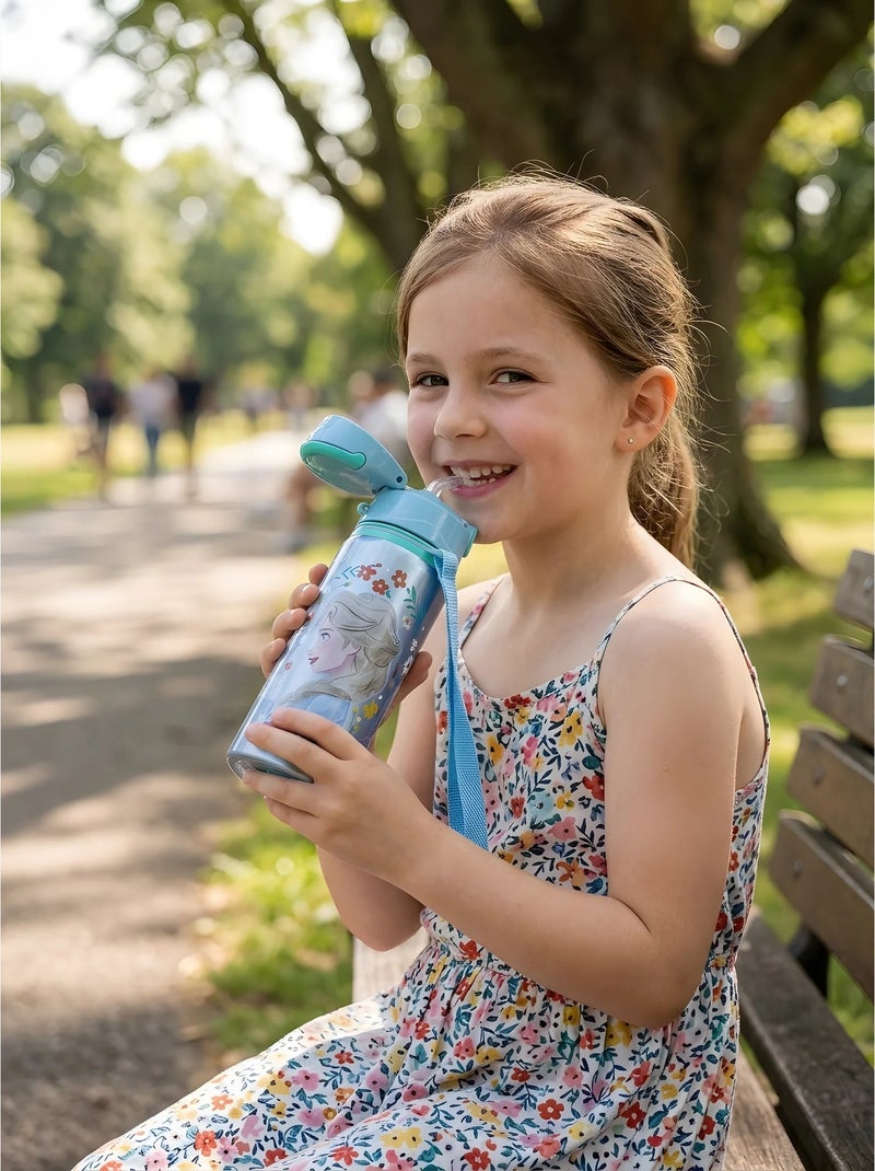 Borraccia elsa 600 ml in alluminio con maniglia disney Blu - Kiabi