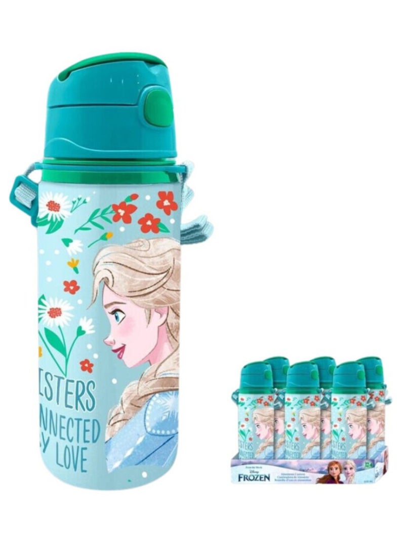Borraccia elsa 600 ml in alluminio con maniglia disney Blu - Kiabi