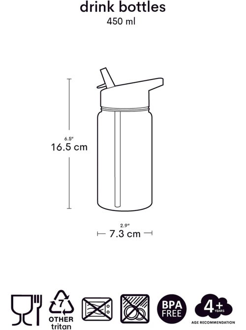 Borraccia ergonomica per bambini 450 ml | a little lovely company - Kiabi