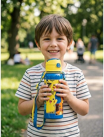 Borraccia in alluminio 600 ml con chiusura a clic pokémon