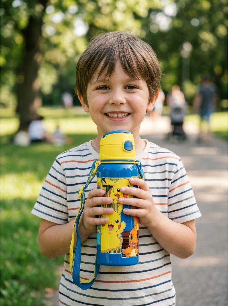 Borraccia in alluminio 600 ml con chiusura a clic pokémon Giallo - Kiabi