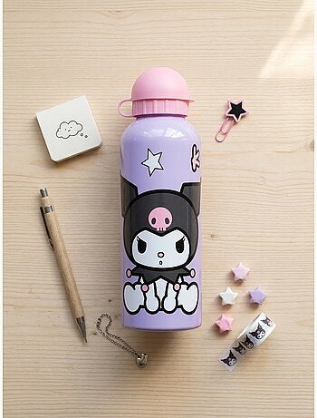 Borraccia kuromi 500 ml in alluminio bocca larga sanrio