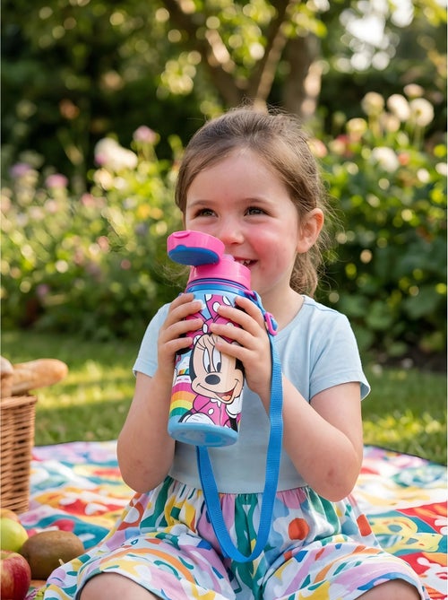 Borraccia minnie mouse alluminio 600 ml con cinturino disney - Kiabi