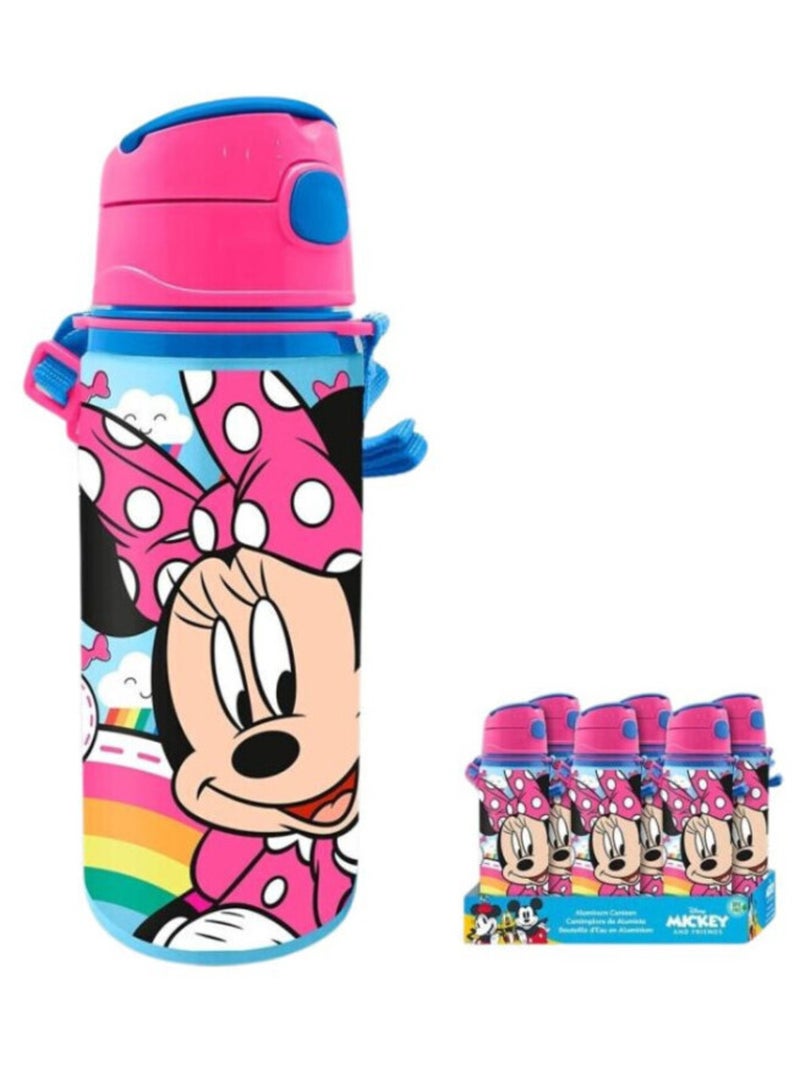 Borraccia minnie mouse alluminio 600 ml con cinturino disney Rosa - Kiabi