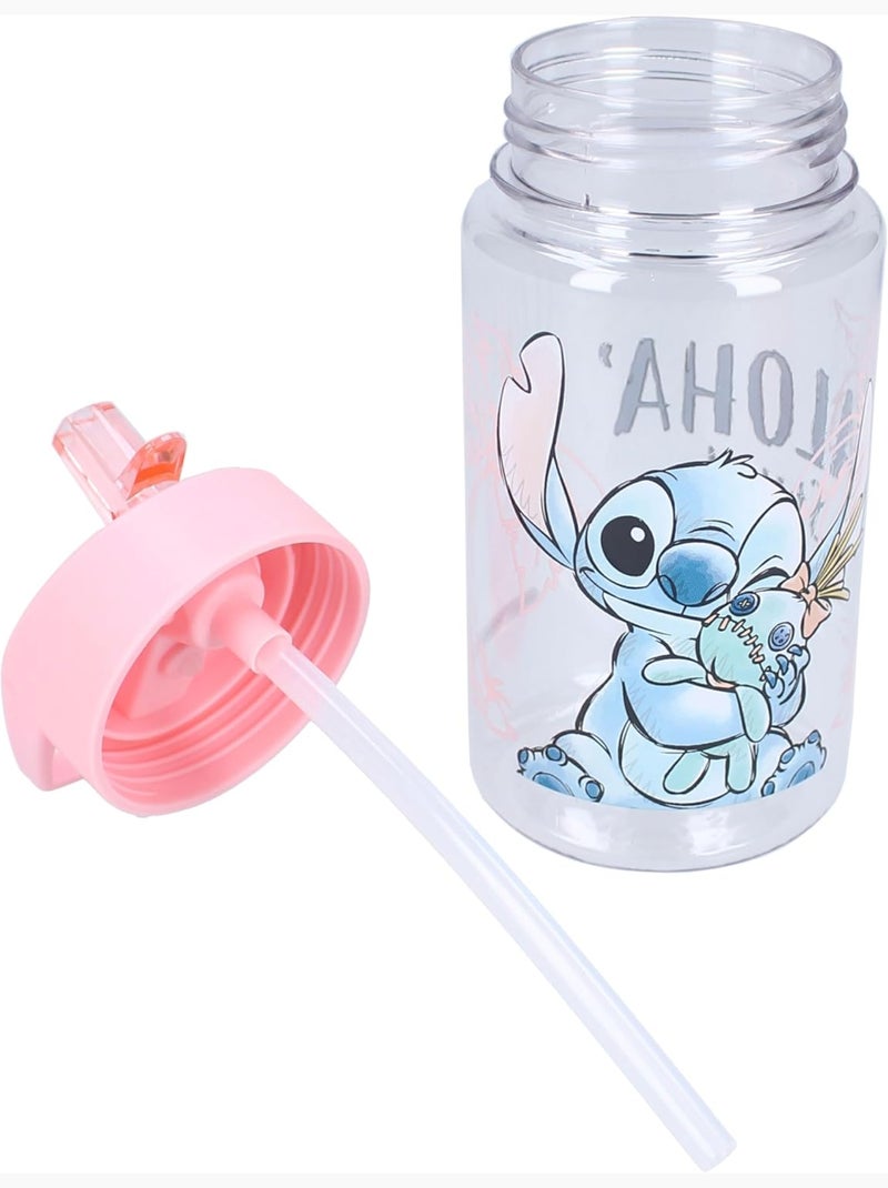Borraccia per bambini Stitch da 450 ml con cannuccia integrata Rosa - Kiabi