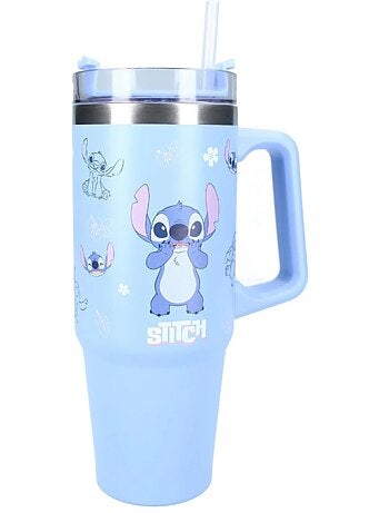 Borraccia per bambini Stitch Disney - 900 ml - Con cannuccia integrata