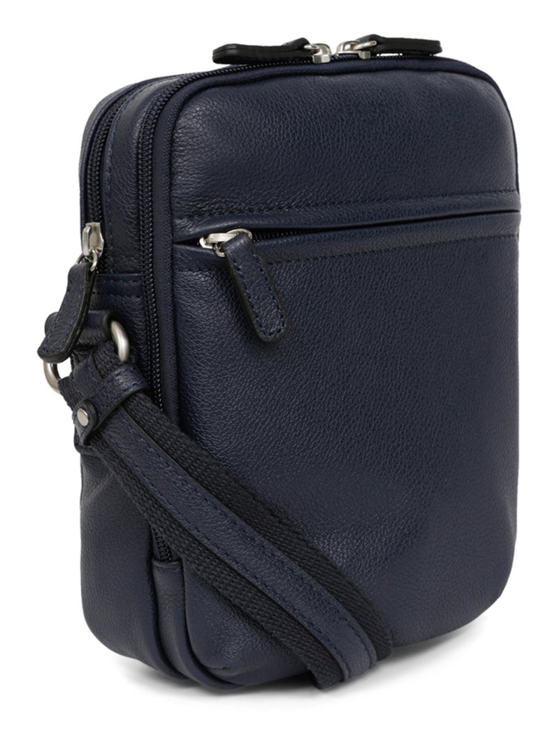 Borsa - pelle confort hexagona Blu marino - Kiabi