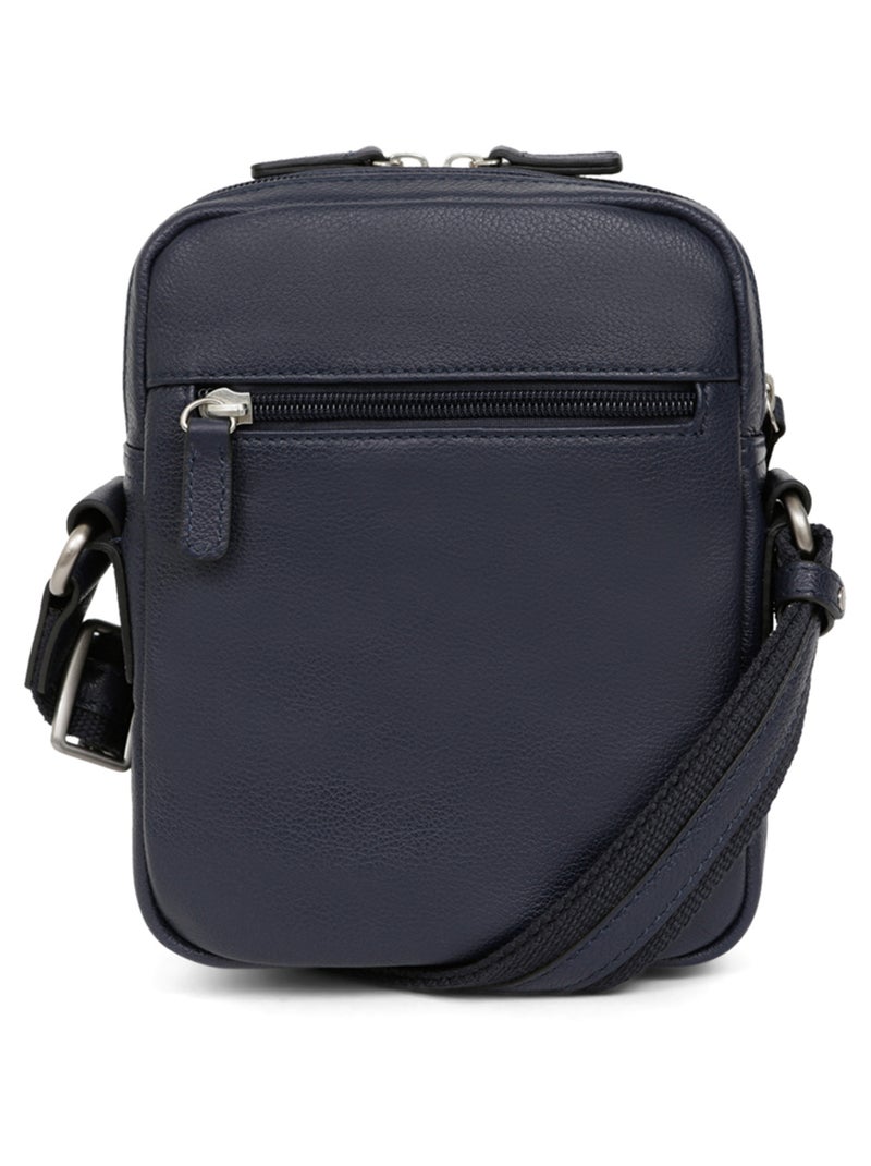 Borsa - pelle confort hexagona Blu marino - Kiabi