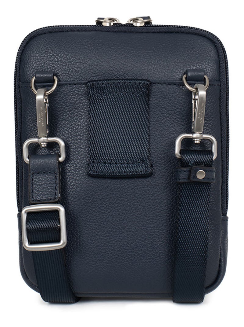 Borsa - pelle confort hexagona Blu marino - Kiabi