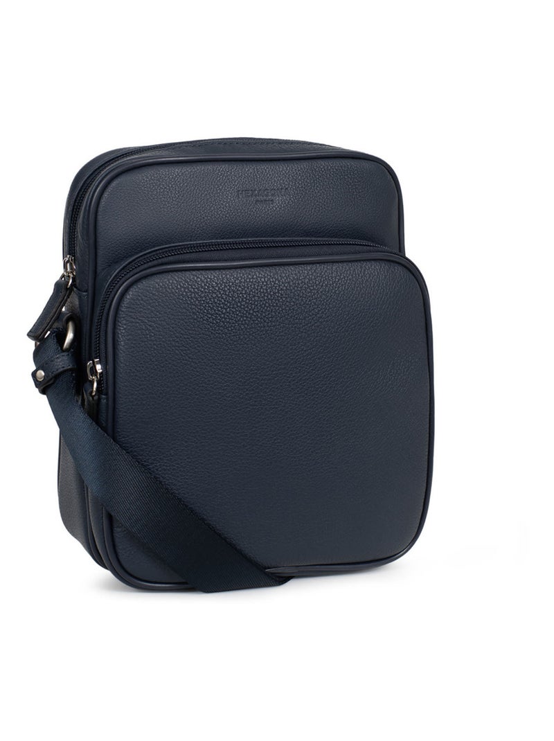 Borsa - pelle confort hexagona Blu marino - Kiabi