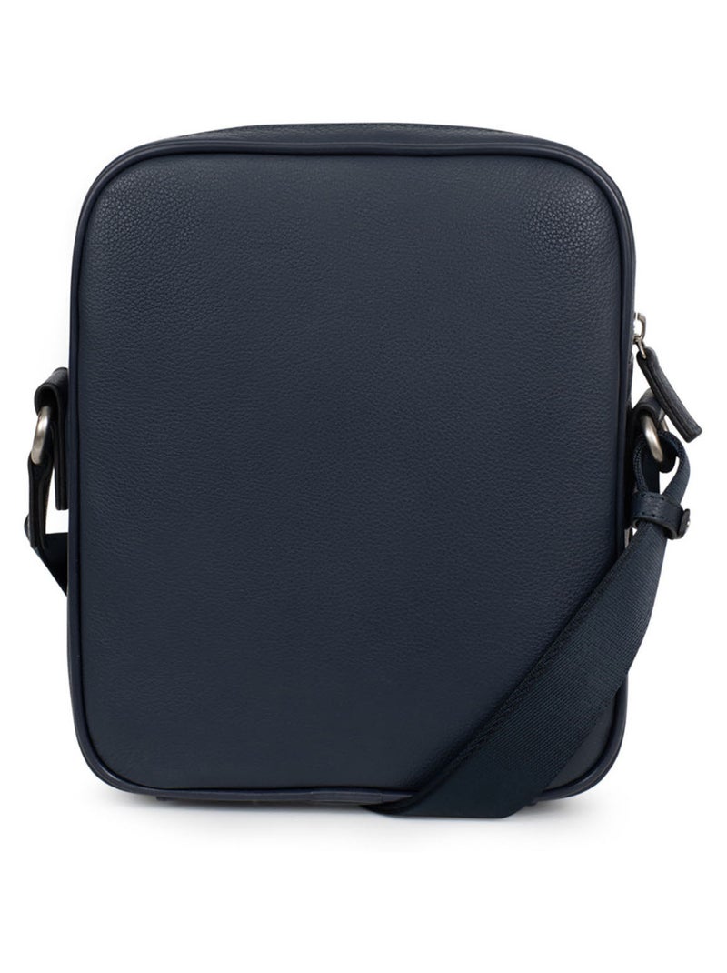Borsa - pelle confort hexagona Blu marino - Kiabi