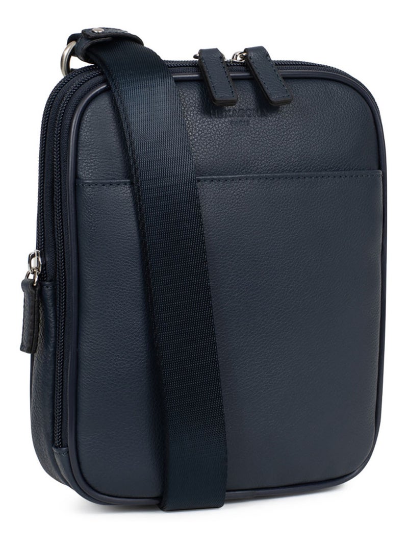 Borsa - pelle confort hexagona Blu marino - Kiabi