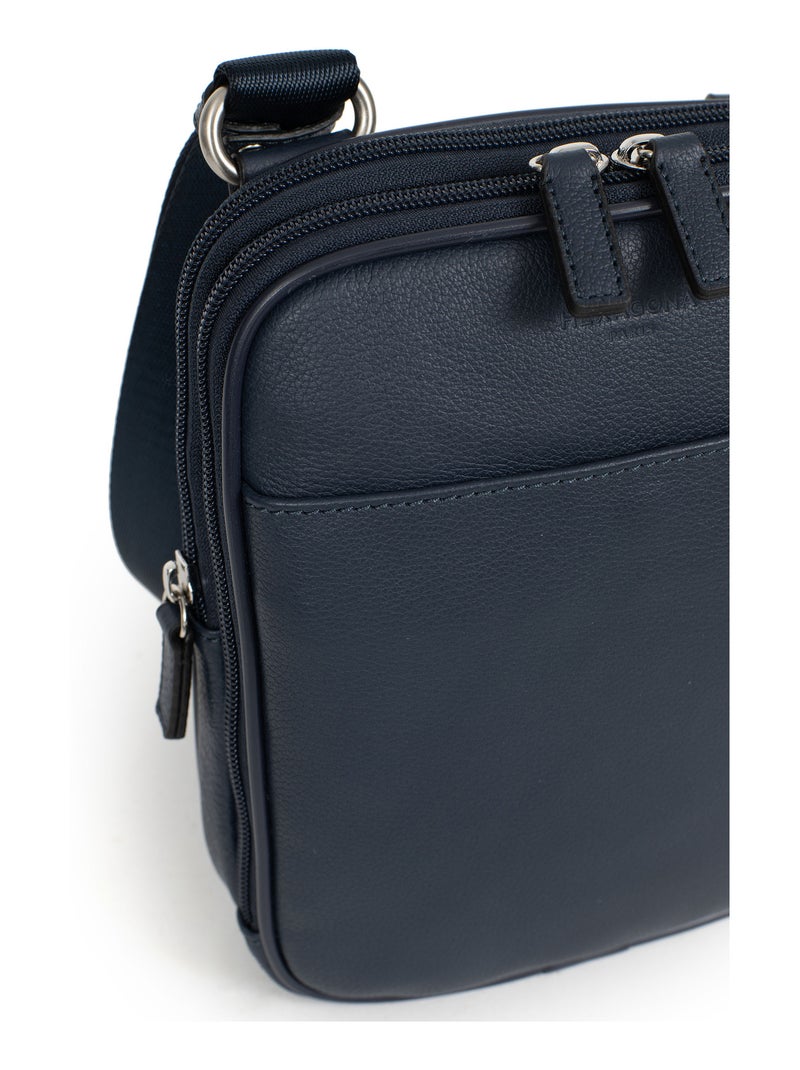Borsa - pelle confort hexagona Blu marino - Kiabi