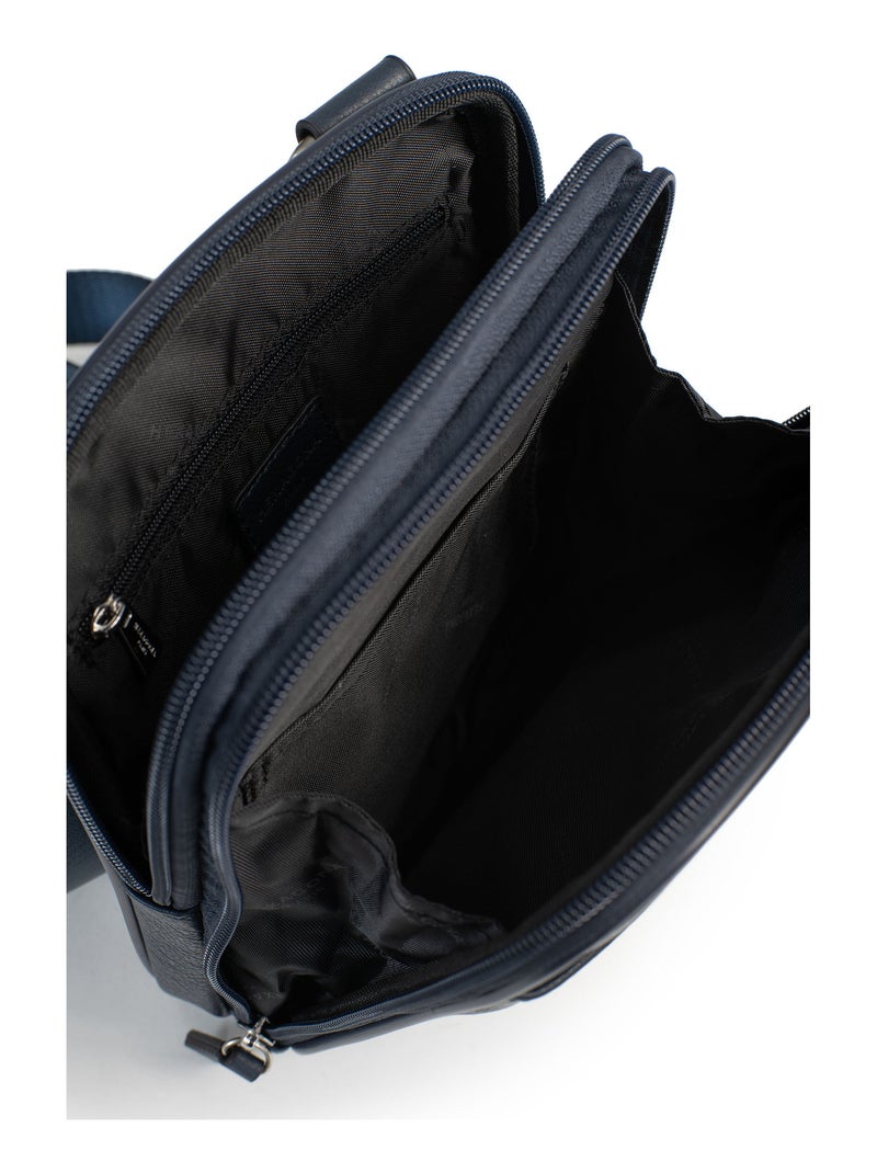 Borsa - pelle confort hexagona Blu marino - Kiabi
