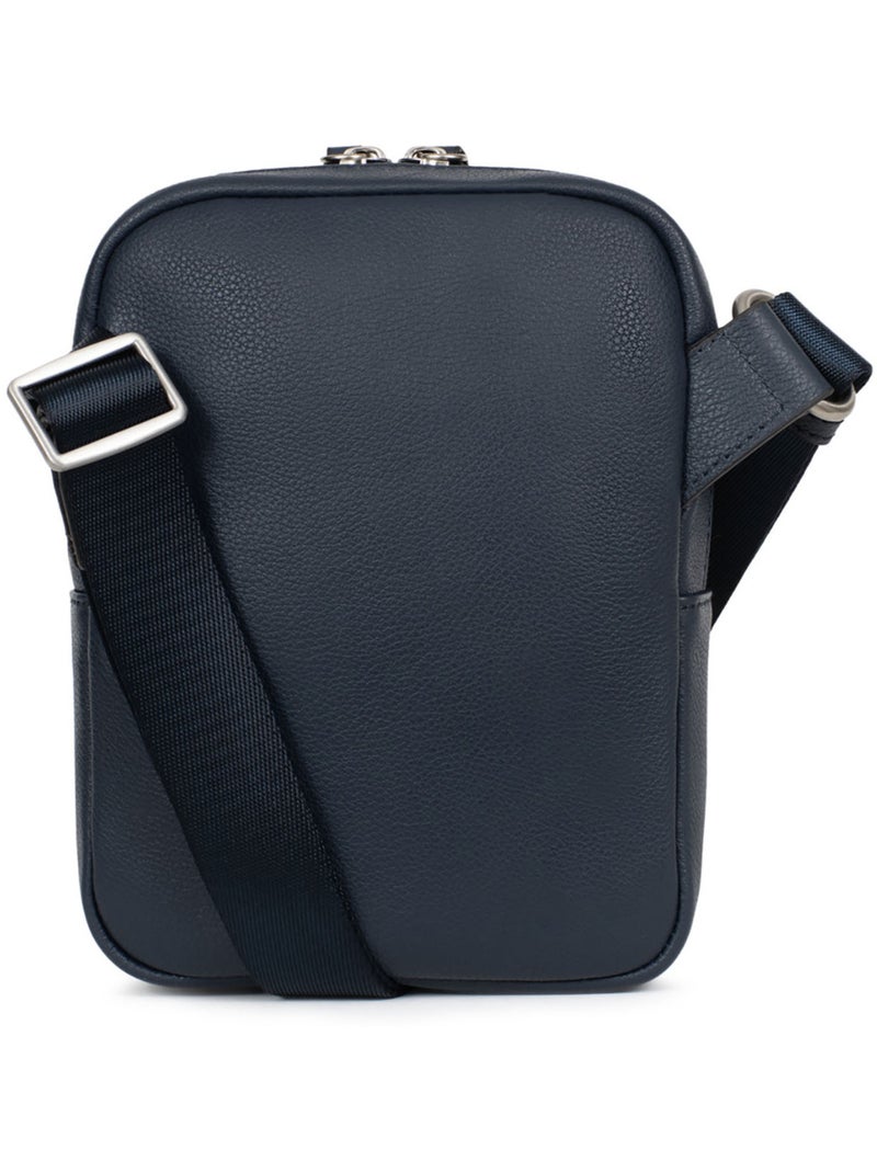 Borsa - pelle confort hexagona Blu marino - Kiabi