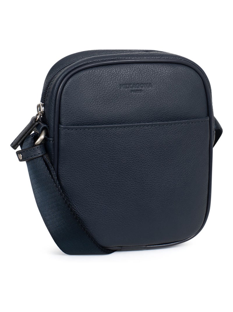 Borsa - pelle confort hexagona Blu marino - Kiabi