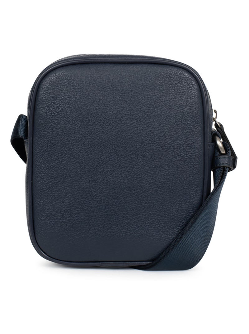 Borsa - pelle confort hexagona Blu marino - Kiabi