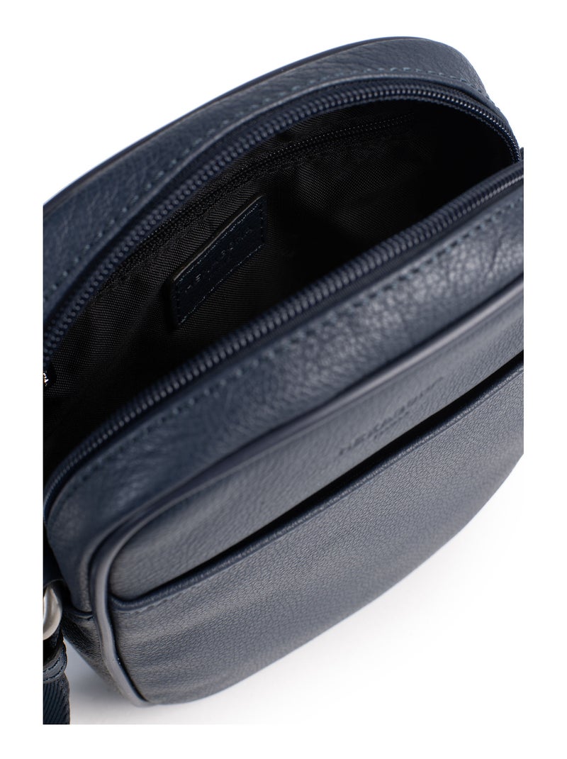 Borsa - pelle confort hexagona Blu marino - Kiabi