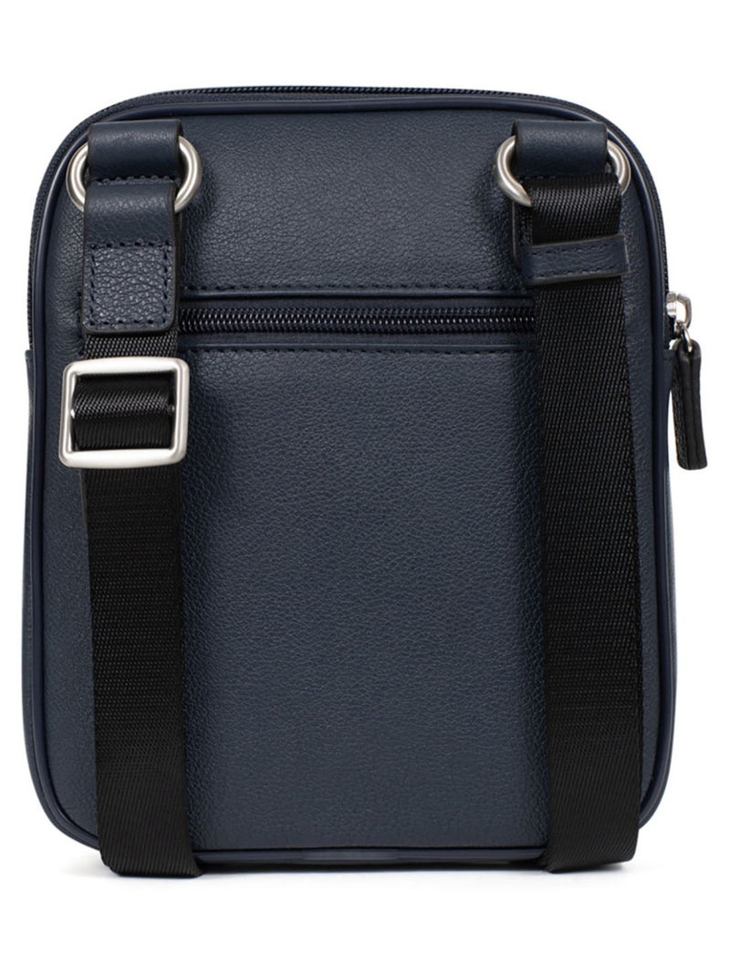 Borsa - pelle confort hexagona Blu marino - Kiabi