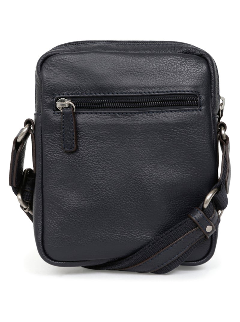 Borsa - pelle confort hexagona Blu marino - Kiabi