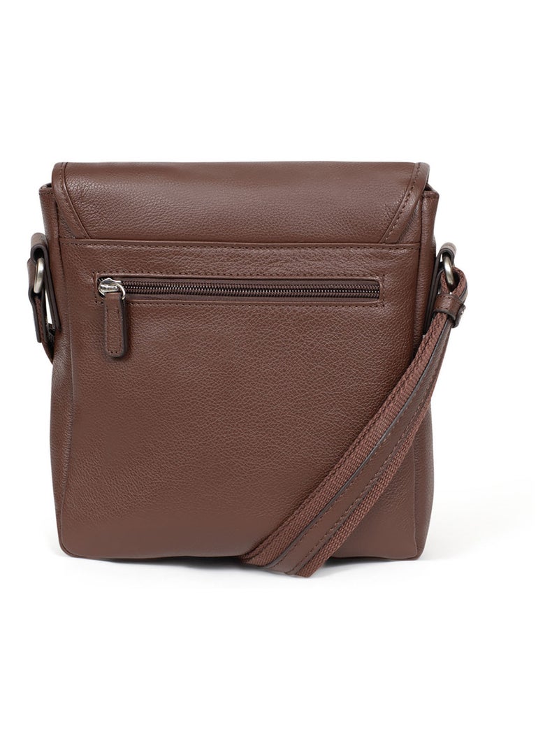 Borsa - pelle confort hexagona Marrone cioccolato - Kiabi
