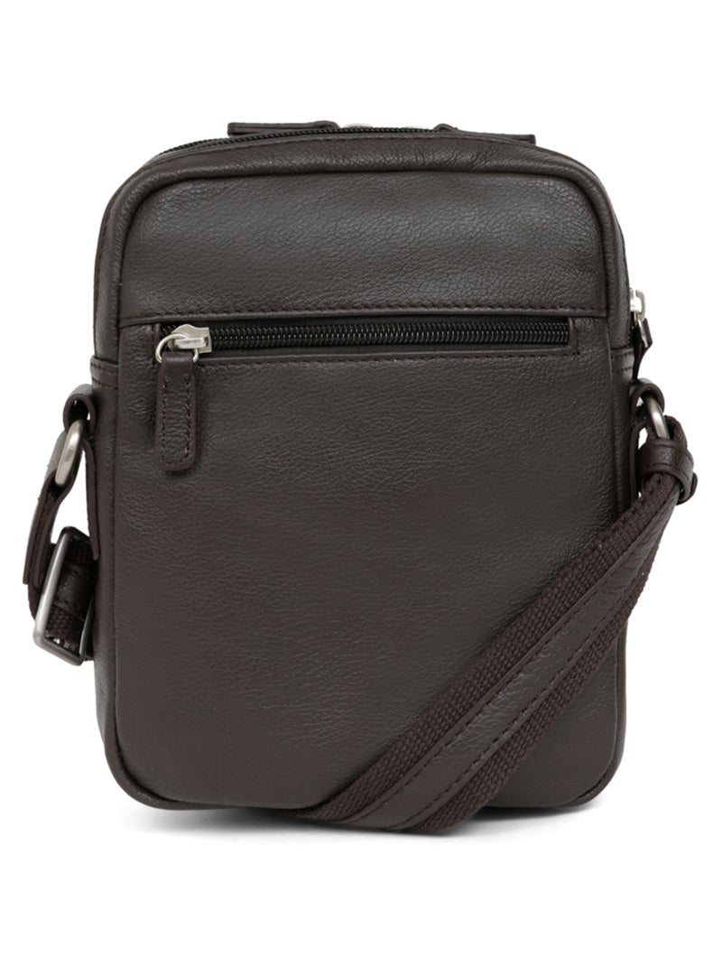 Borsa - pelle confort hexagona Marrone scuro - Kiabi