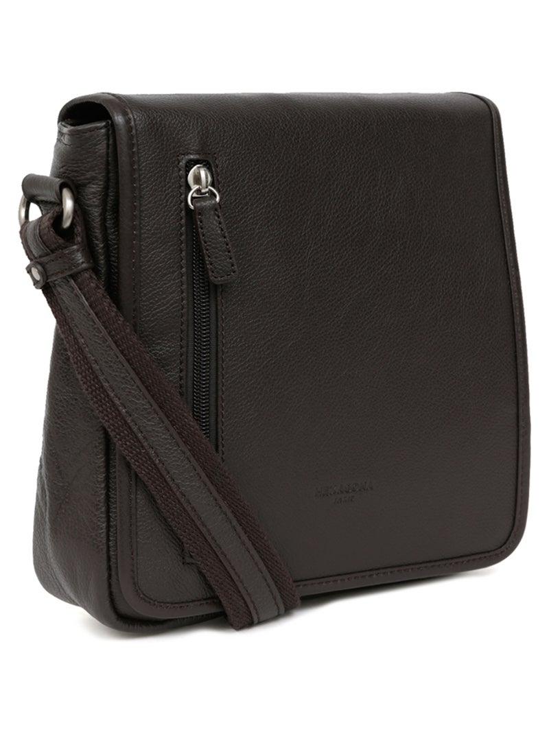 Borsa - pelle confort hexagona Marrone scuro - Kiabi