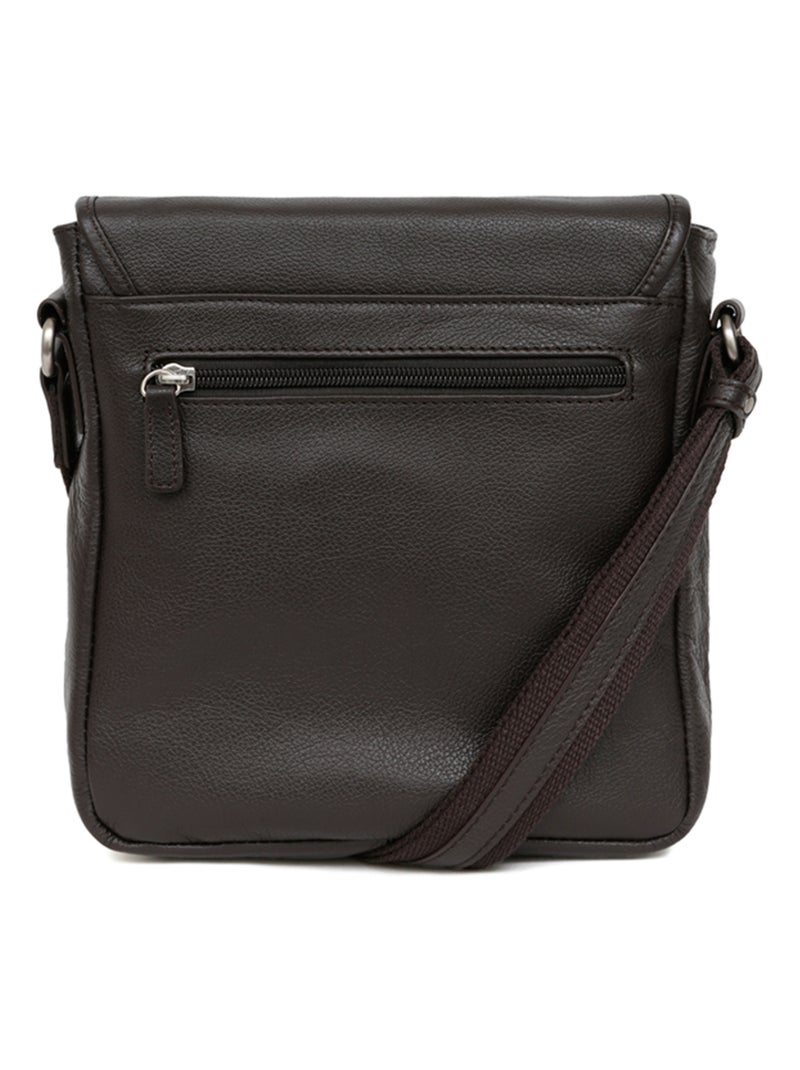 Borsa - pelle confort hexagona Marrone scuro - Kiabi