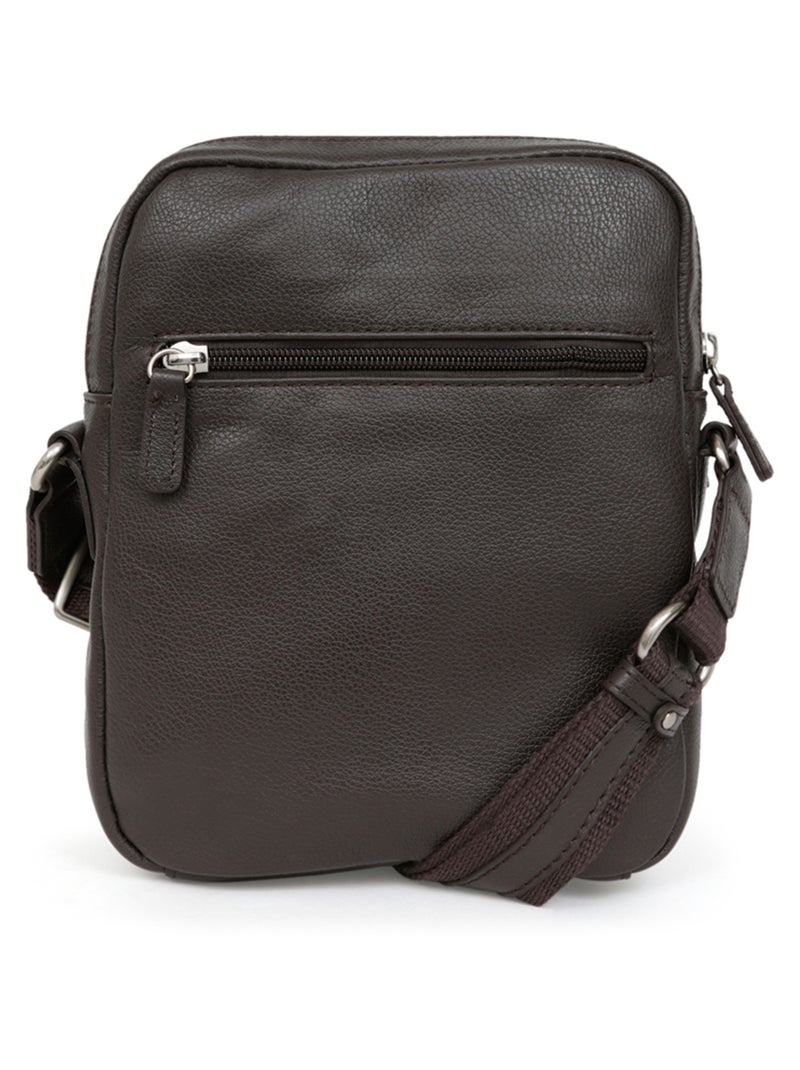 Borsa - pelle confort hexagona Marrone scuro - Kiabi