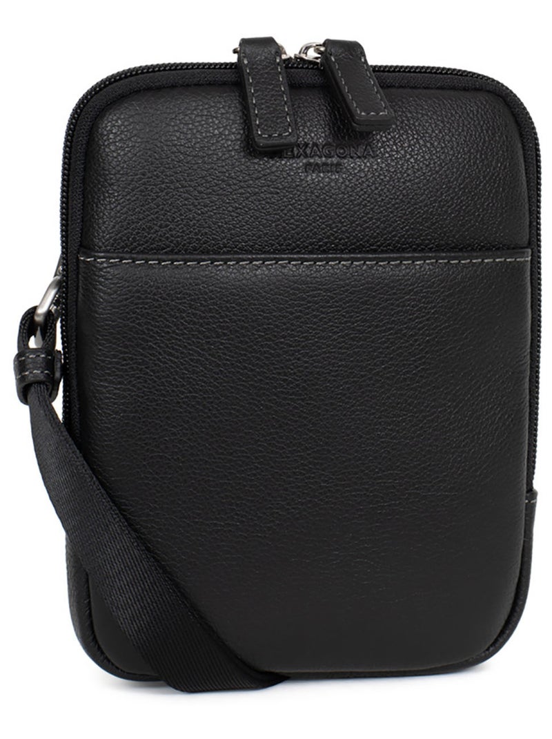 Borsa - pelle confort hexagona Nero - Kiabi