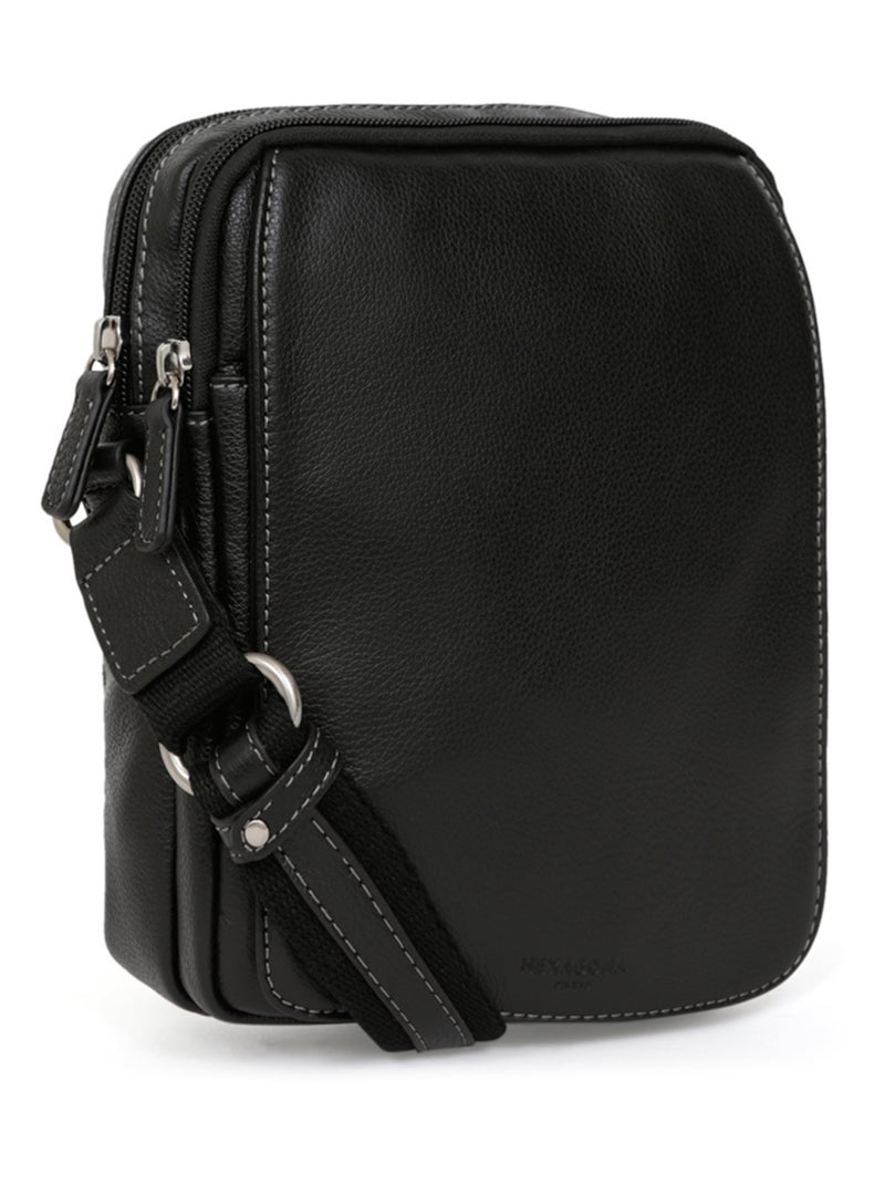 Borsa - pelle confort hexagona Nero - Kiabi