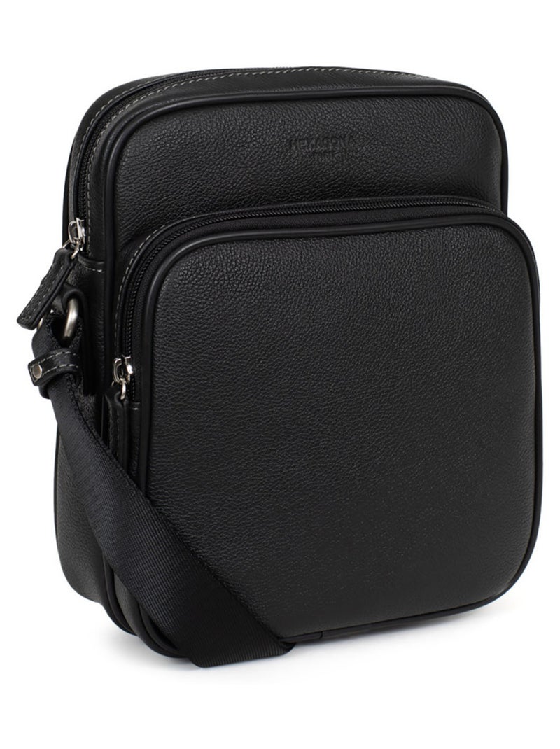 Borsa - pelle confort hexagona Nero - Kiabi
