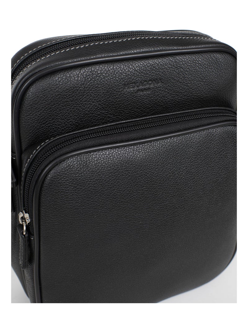 Borsa - pelle confort hexagona Nero - Kiabi