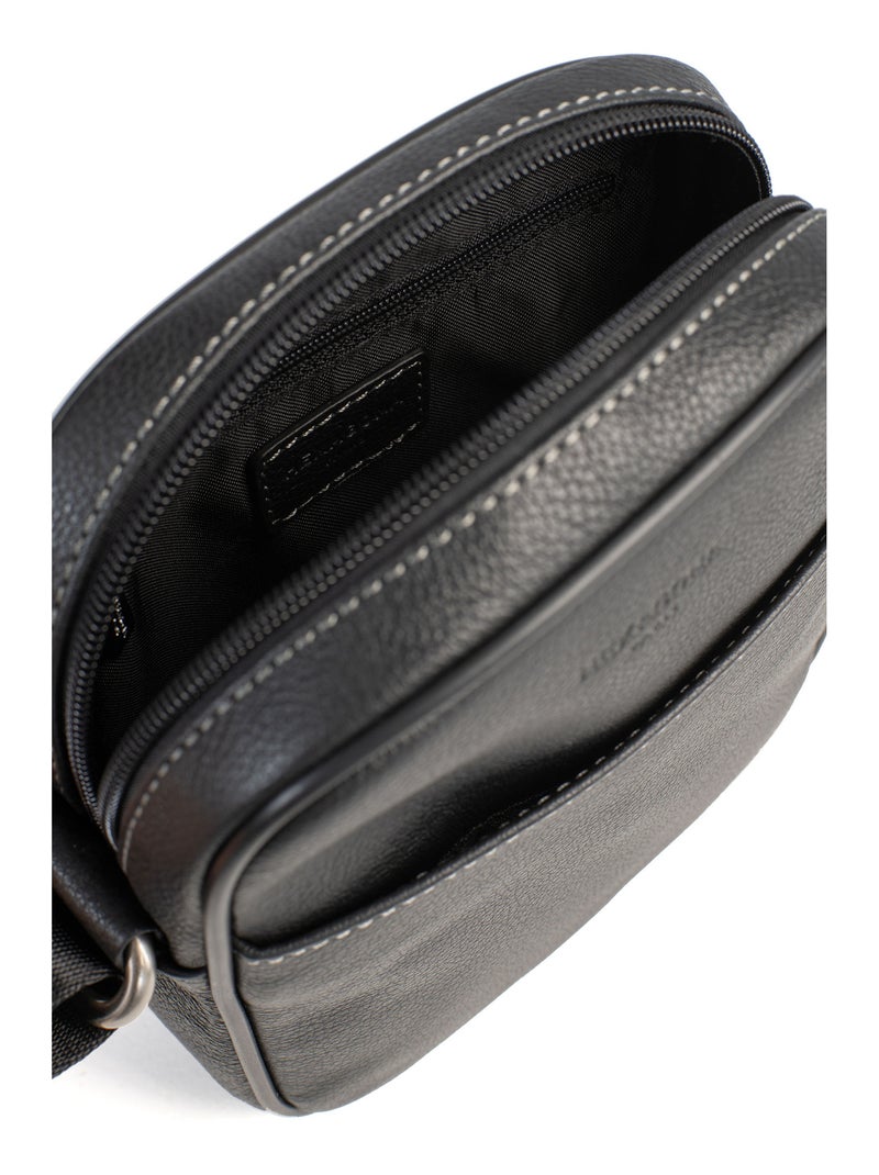 Borsa - pelle confort hexagona Nero - Kiabi