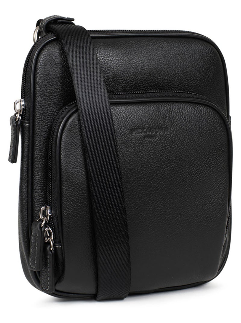 Borsa - pelle confort hexagona Nero - Kiabi